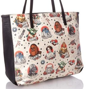 Star Wars tattoo flash print tote bag
